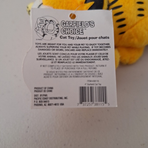Vintage PAWS‎ Garfield's Choice  Garfield Cat Toy 4" - Picture 8 of 10
